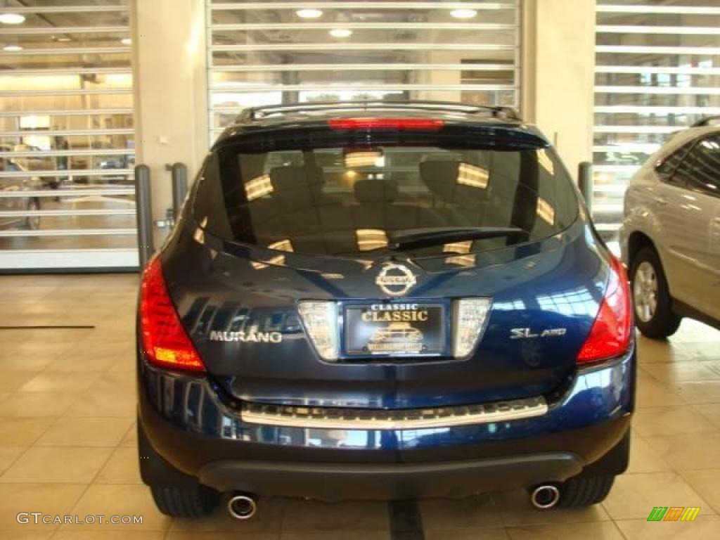 2007 Murano SL AWD - Midnight Blue Pearl / Cafe Latte photo #4