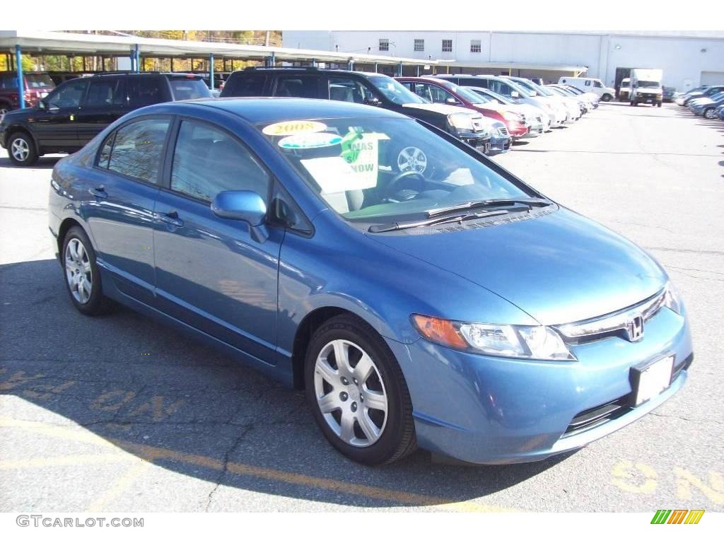 2008 Civic LX Sedan - Atomic Blue Metallic / Gray photo #1