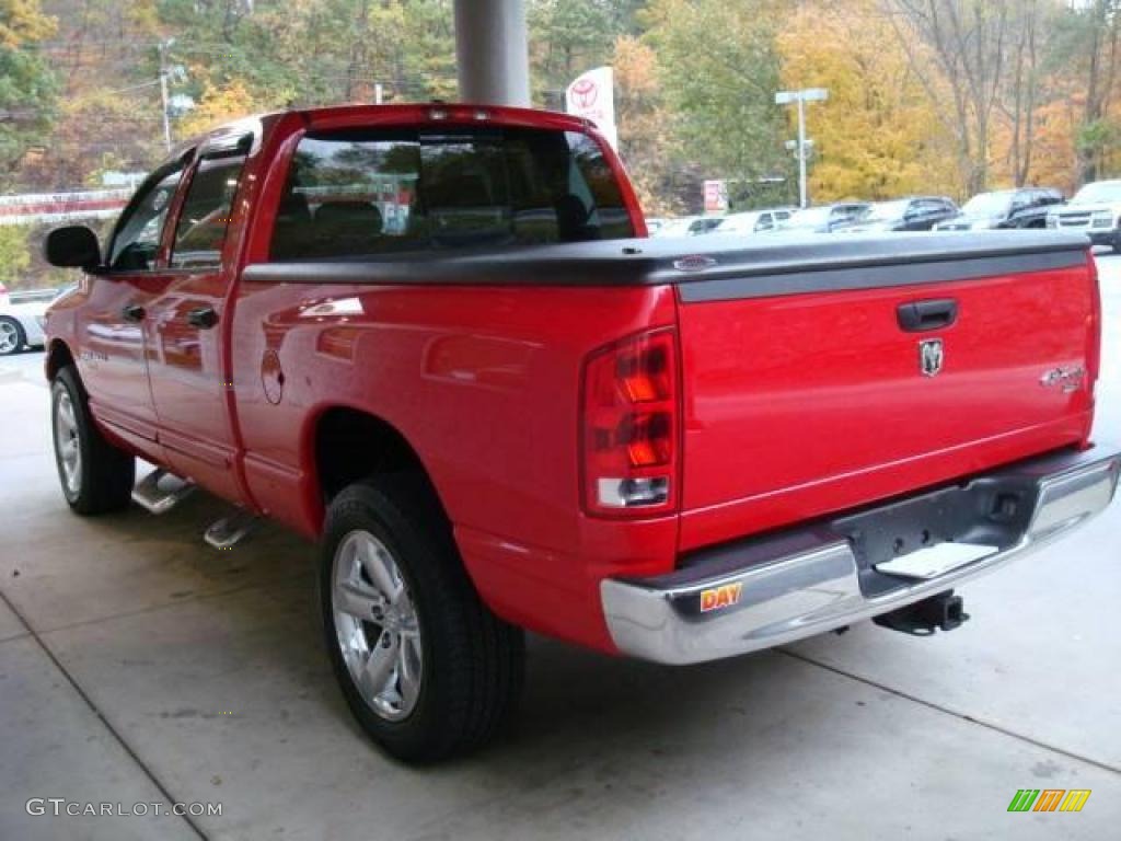 2006 Ram 1500 SLT Quad Cab 4x4 - Flame Red / Medium Slate Gray photo #3