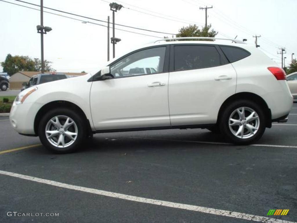 2008 Rogue SL AWD - Phantom White Pearl / Gray photo #3