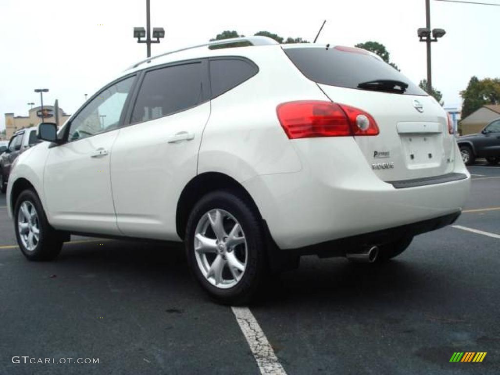 2008 Rogue SL AWD - Phantom White Pearl / Gray photo #4