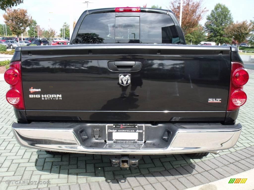 2007 Ram 1500 Big Horn Edition Quad Cab - Brilliant Black Crystal Pearl / Medium Slate Gray photo #4