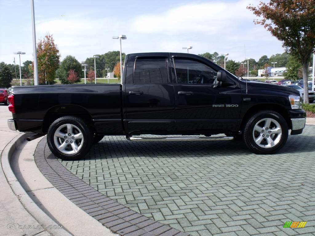 2007 Ram 1500 Big Horn Edition Quad Cab - Brilliant Black Crystal Pearl / Medium Slate Gray photo #6