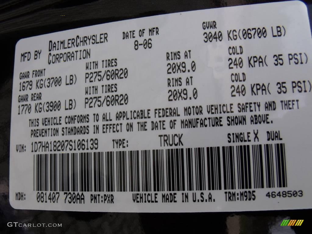 2007 Ram 1500 Big Horn Edition Quad Cab - Brilliant Black Crystal Pearl / Medium Slate Gray photo #30