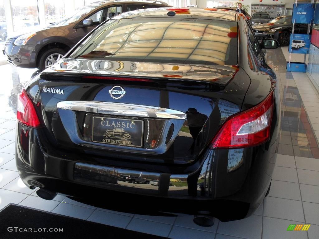 2009 Maxima 3.5 SV - Super Black / Charcoal photo #6