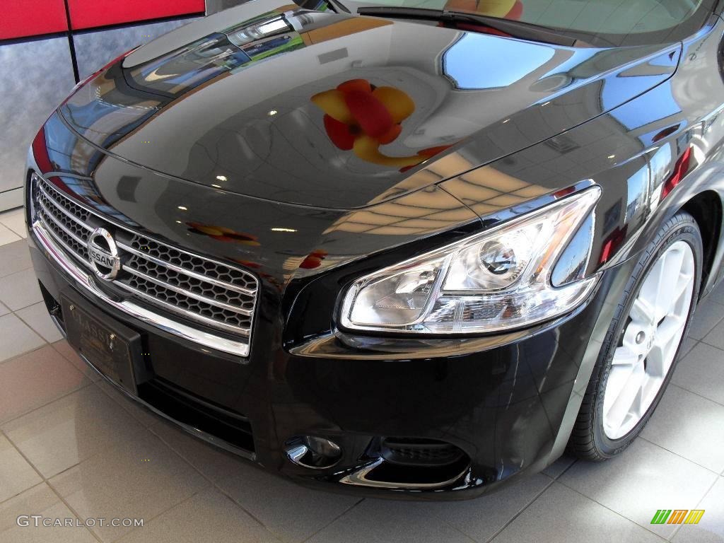 2009 Maxima 3.5 SV - Super Black / Charcoal photo #7