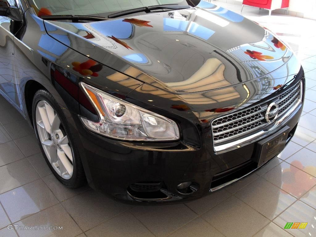 2009 Maxima 3.5 SV - Super Black / Charcoal photo #12