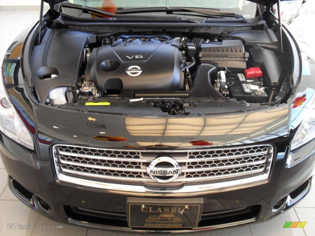 2009 Maxima 3.5 SV - Super Black / Charcoal photo #40