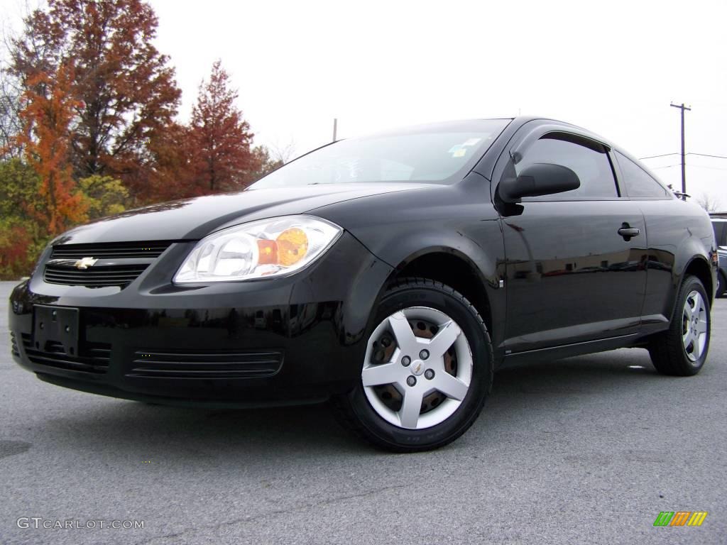 2007 Cobalt LS Coupe - Black / Gray photo #4