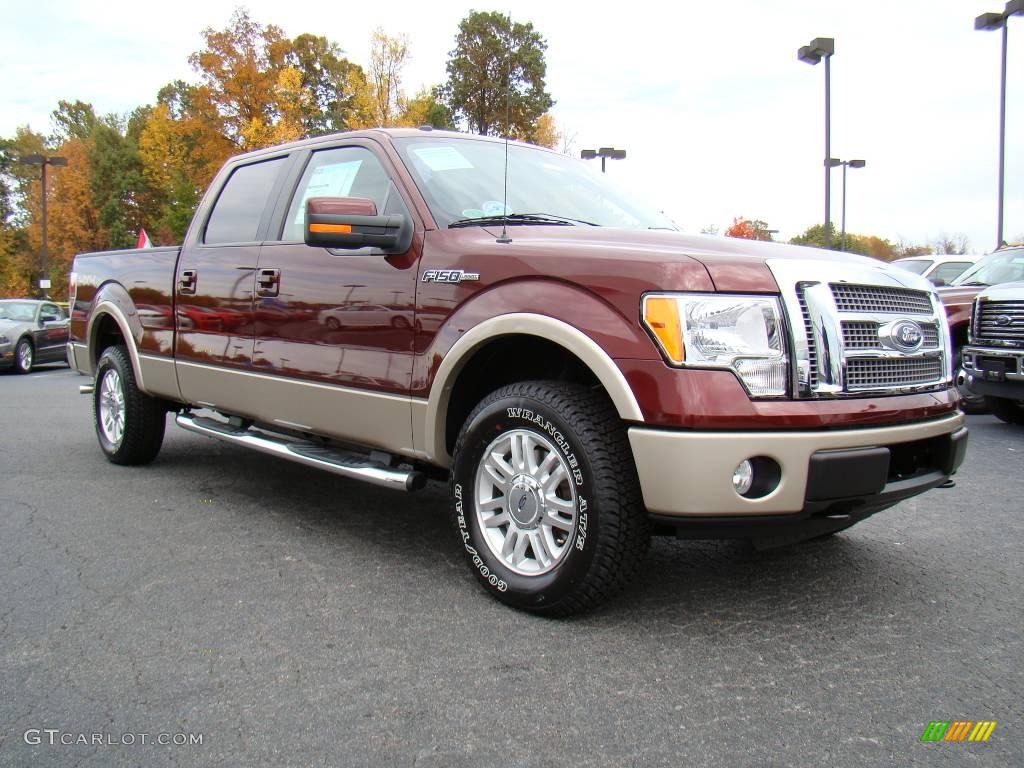 2010 F150 Lariat SuperCrew 4x4 - Royal Red Metallic / Tan photo #1