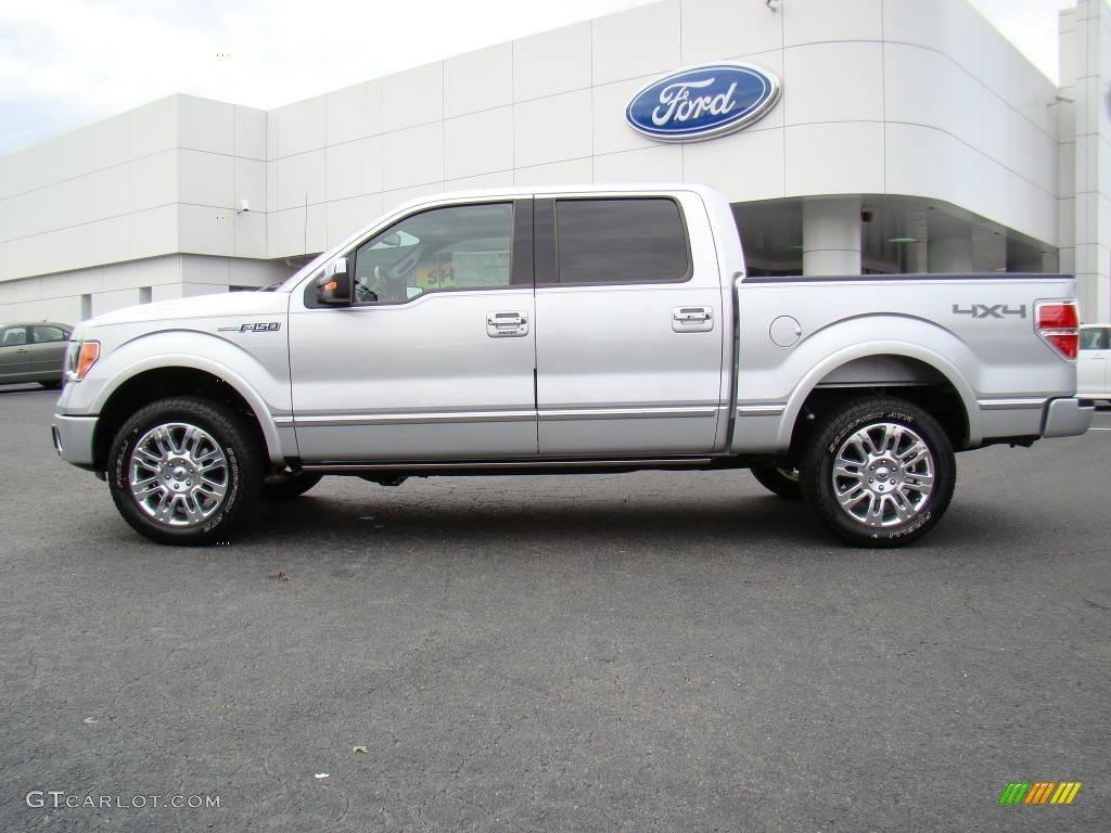 2010 F150 Platinum SuperCrew 4x4 - Ingot Silver Metallic / Sienna Brown Leather/Black photo #5