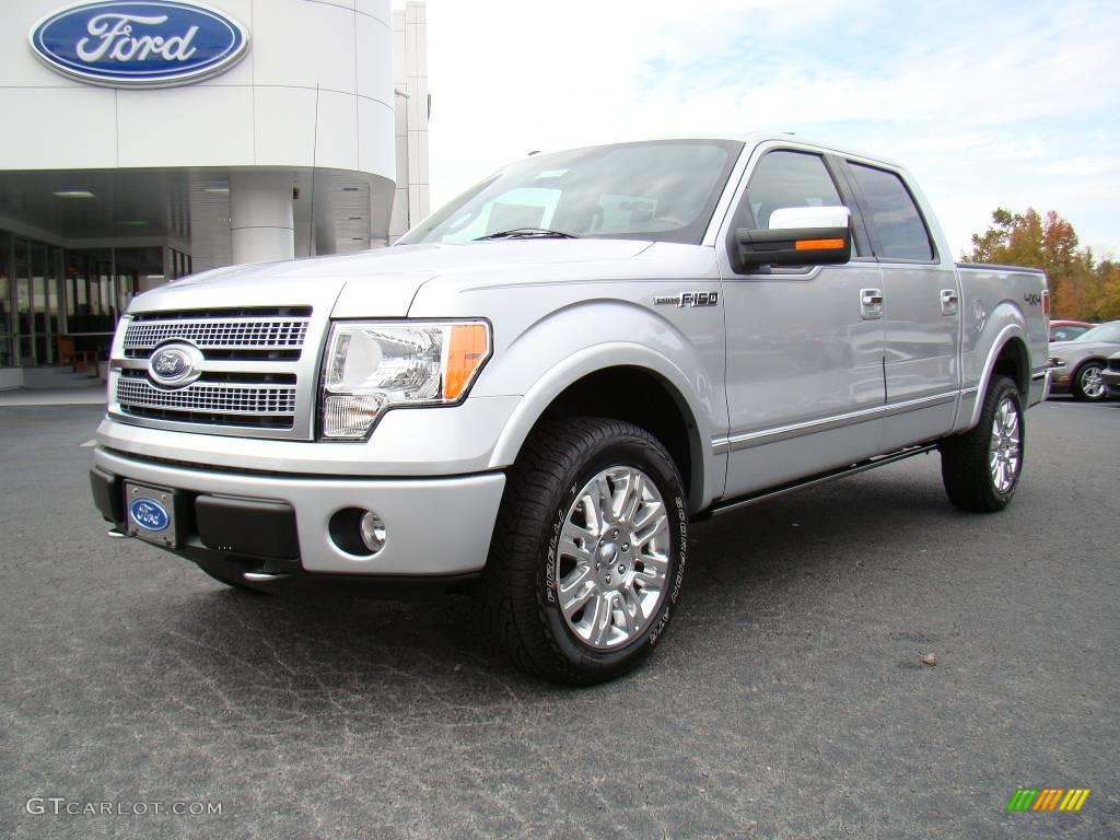 2010 F150 Platinum SuperCrew 4x4 - Ingot Silver Metallic / Sienna Brown Leather/Black photo #6