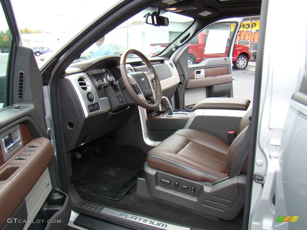 2010 F150 Platinum SuperCrew 4x4 - Ingot Silver Metallic / Sienna Brown Leather/Black photo #8