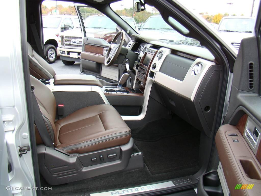 2010 F150 Platinum SuperCrew 4x4 - Ingot Silver Metallic / Sienna Brown Leather/Black photo #12