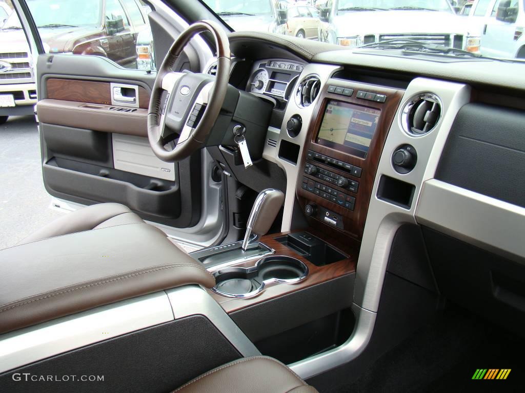 2010 F150 Platinum SuperCrew 4x4 - Ingot Silver Metallic / Sienna Brown Leather/Black photo #13