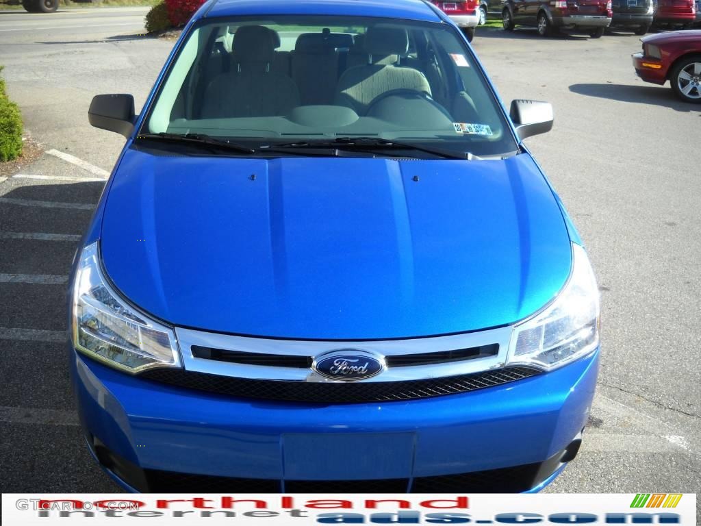 2010 Focus SE Sedan - Blue Flame Metallic / Medium Stone photo #3