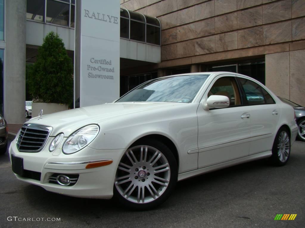 2008 E 350 Sedan - Arctic White / Cashmere photo #1