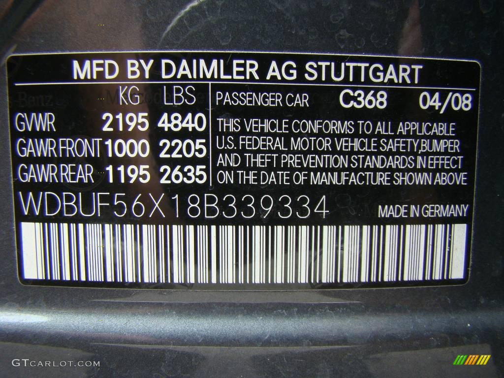 2008 E 350 Sedan - Flint Grey Metallic / Black photo #15