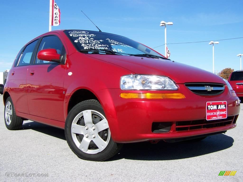 2008 Aveo Aveo5 LS - Sport Red Metallic / Charcoal photo #1