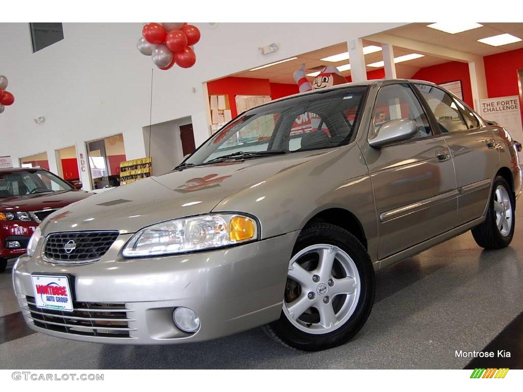 2002 Sentra GXE - Molten Silver / Stone photo #1