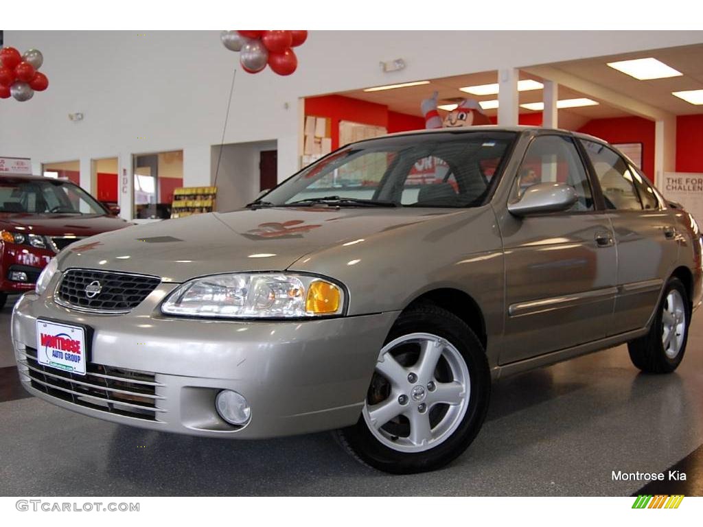 2002 Sentra GXE - Molten Silver / Stone photo #2