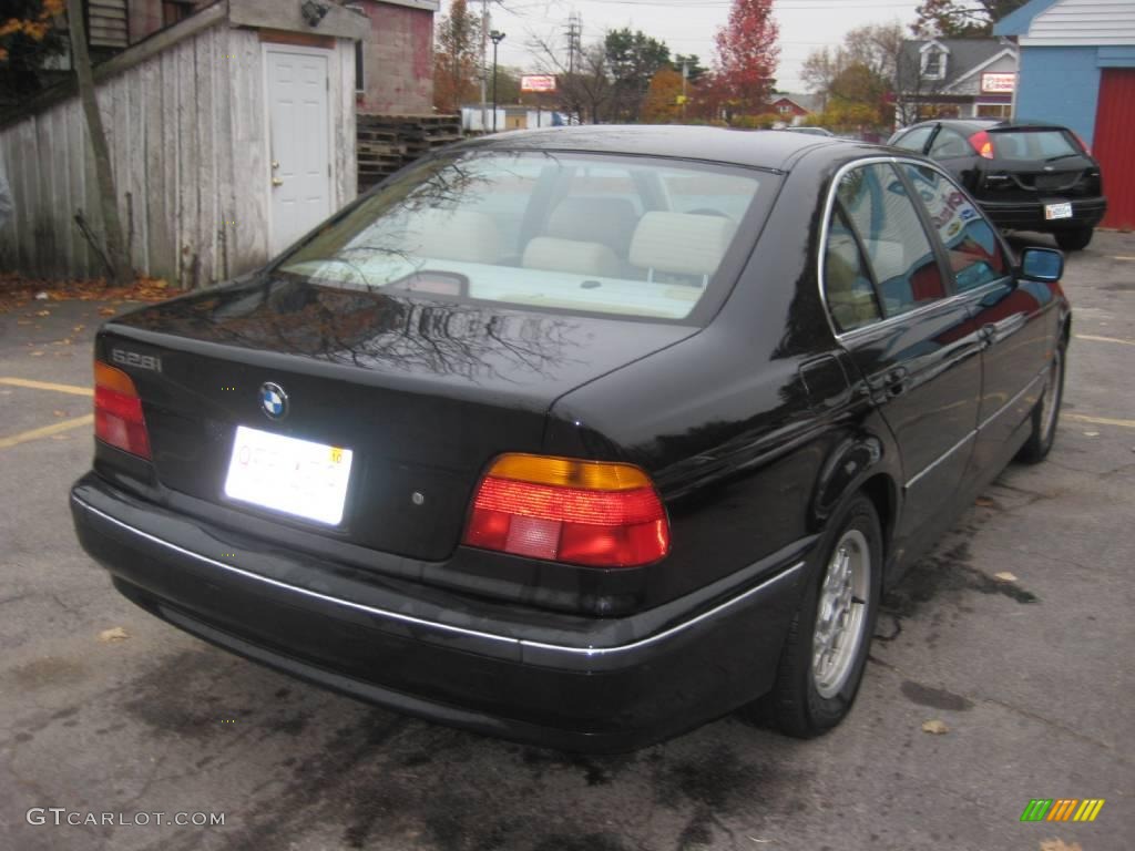 1998 5 Series 528i Sedan - Black II / Beige photo #2