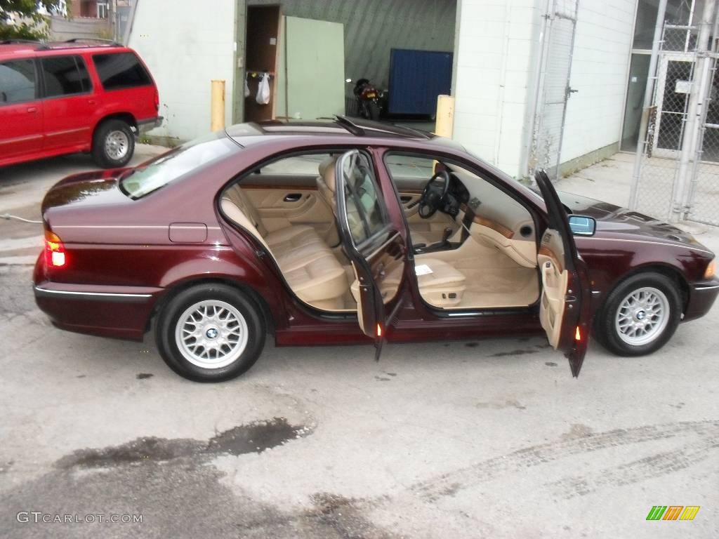 1997 5 Series 528i Sedan - Canyon Red Metallic / Sand Beige photo #7