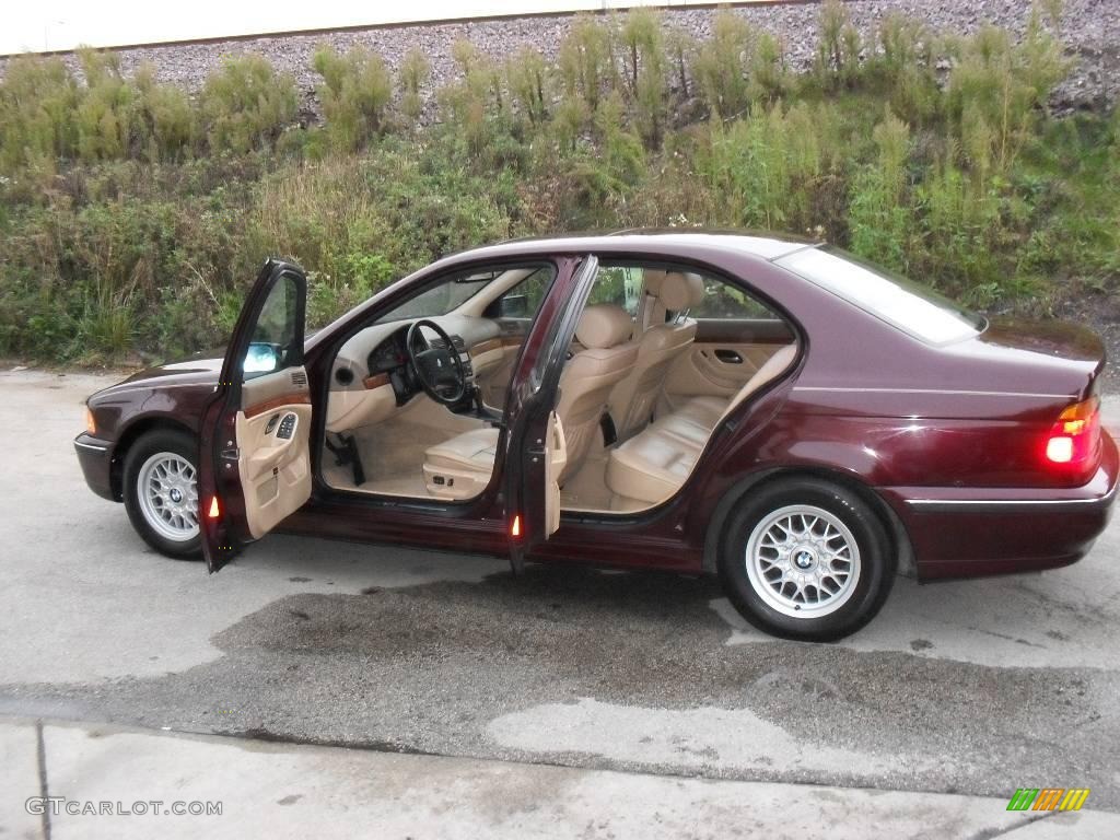 1997 5 Series 528i Sedan - Canyon Red Metallic / Sand Beige photo #9