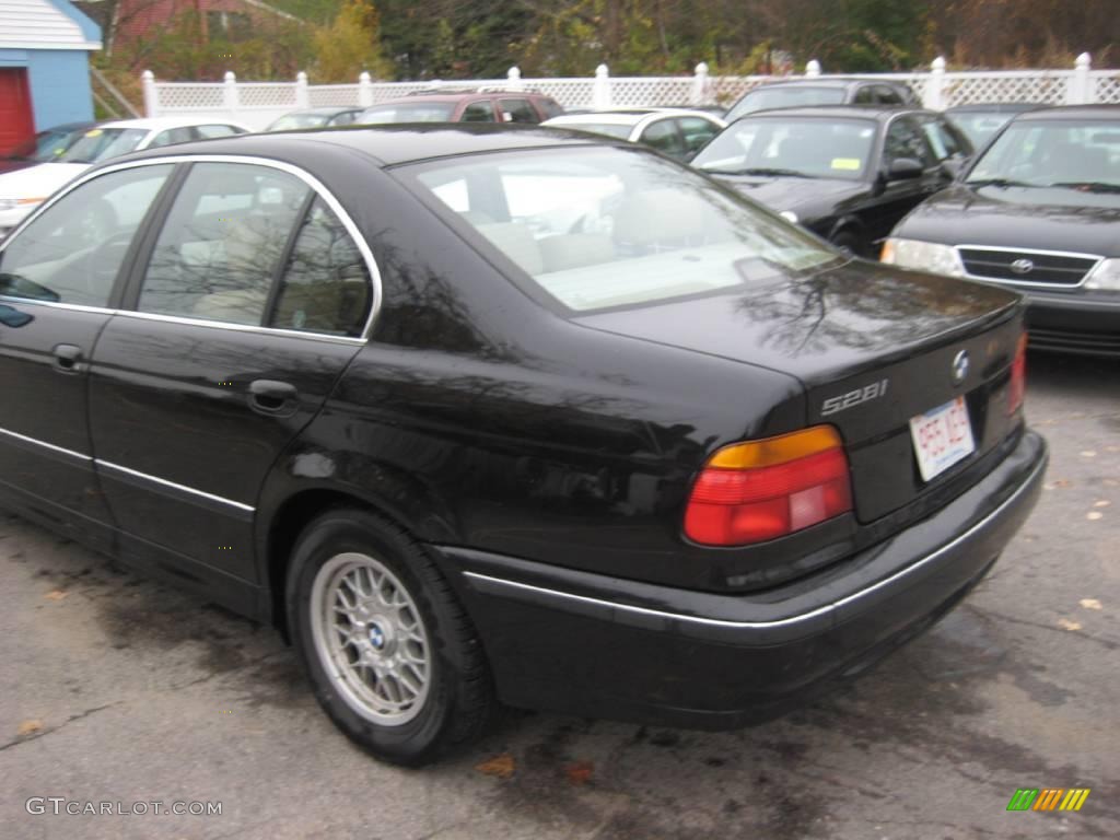 1998 5 Series 528i Sedan - Black II / Beige photo #10