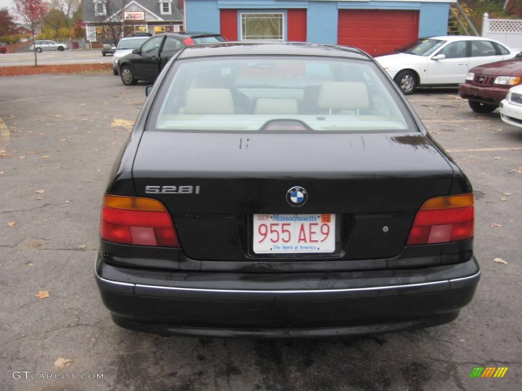 1998 5 Series 528i Sedan - Black II / Beige photo #11