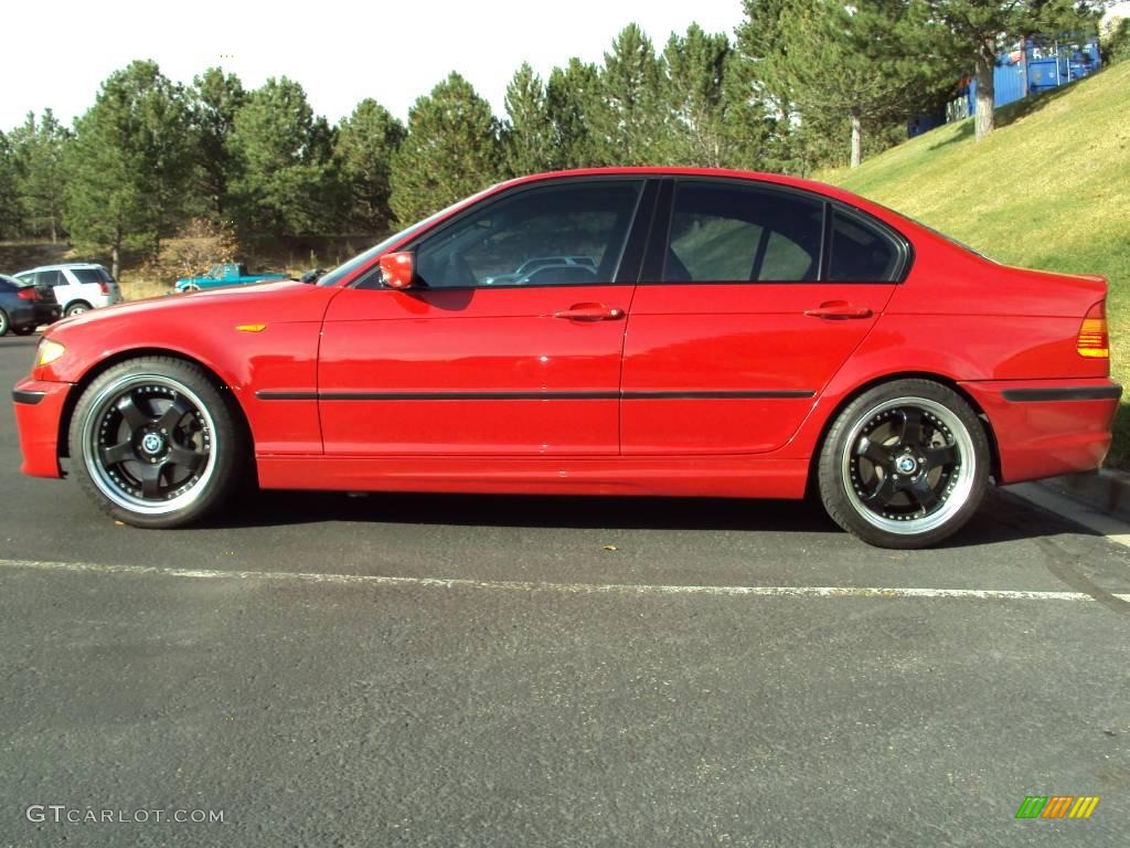 2004 3 Series 330i Sedan - Imola Red / Black photo #6