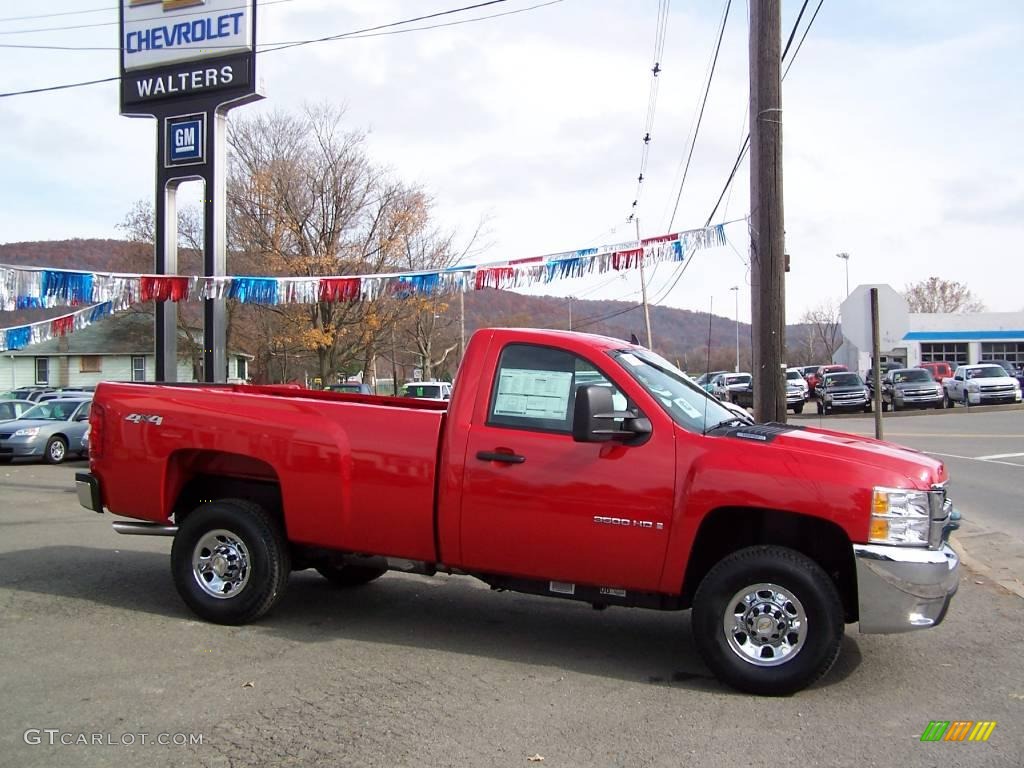 2009 Silverado 3500HD LT Regular Cab 4x4 - Victory Red / Ebony photo #1