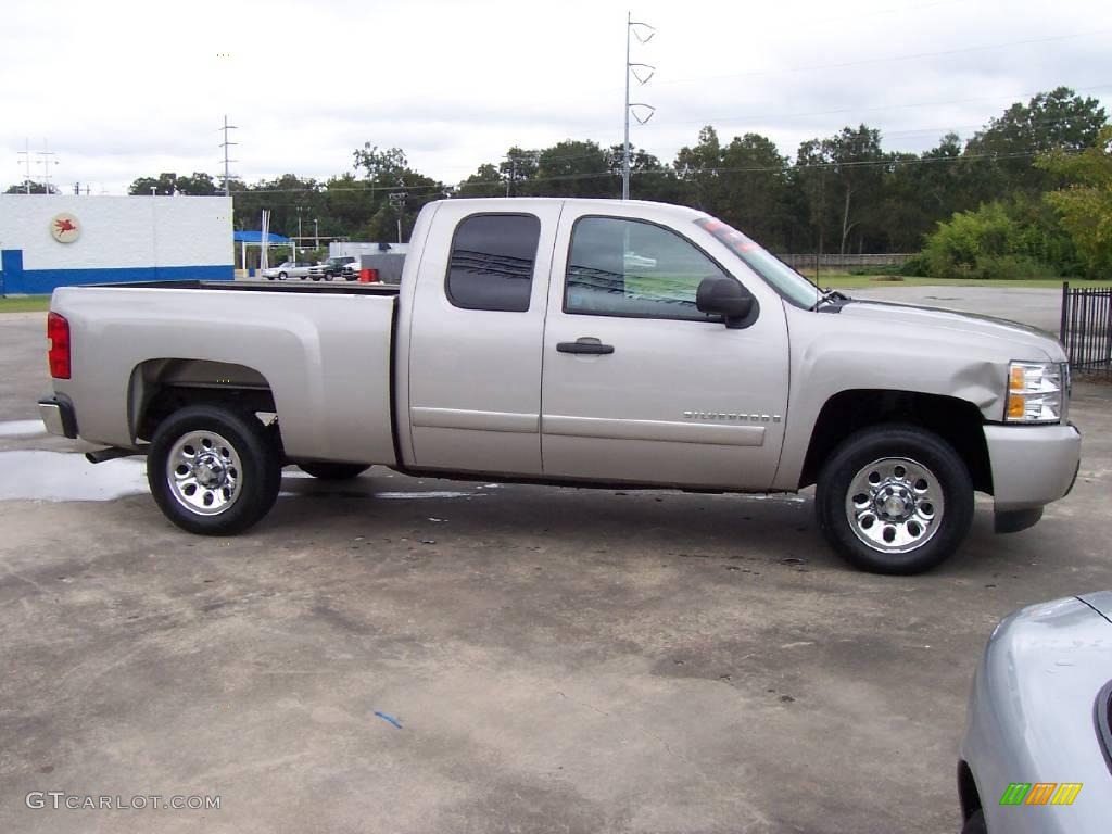 2008 Silverado 1500 LS Extended Cab - Silver Birch Metallic / Dark Titanium photo #6