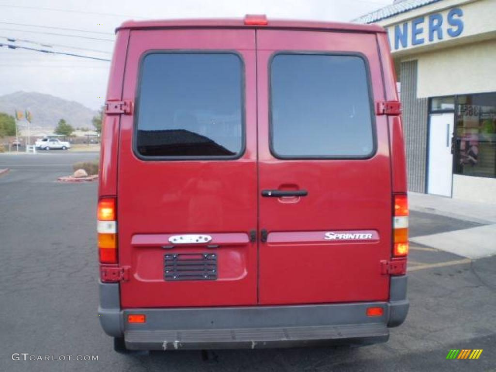 2003 Sprinter Van 2500 High Roof Cargo - Piedmont Red / Gray photo #5