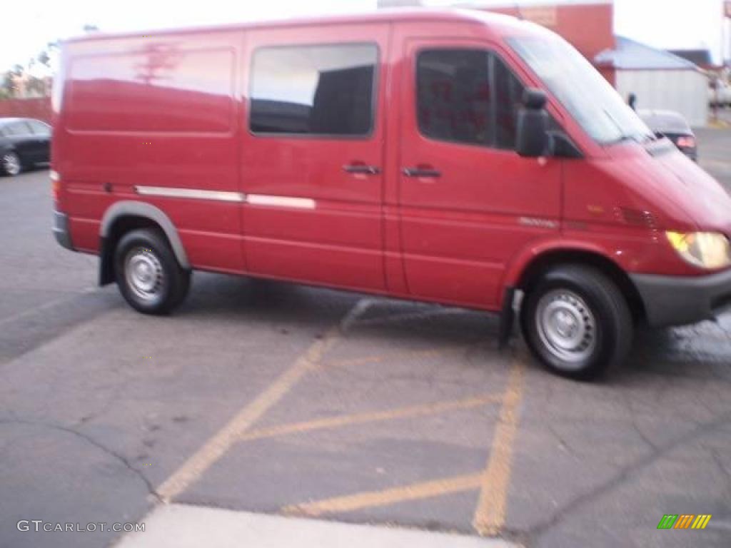 2003 Sprinter Van 2500 High Roof Cargo - Piedmont Red / Gray photo #10