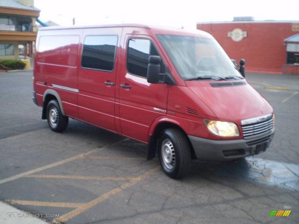 2003 Sprinter Van 2500 High Roof Cargo - Piedmont Red / Gray photo #11