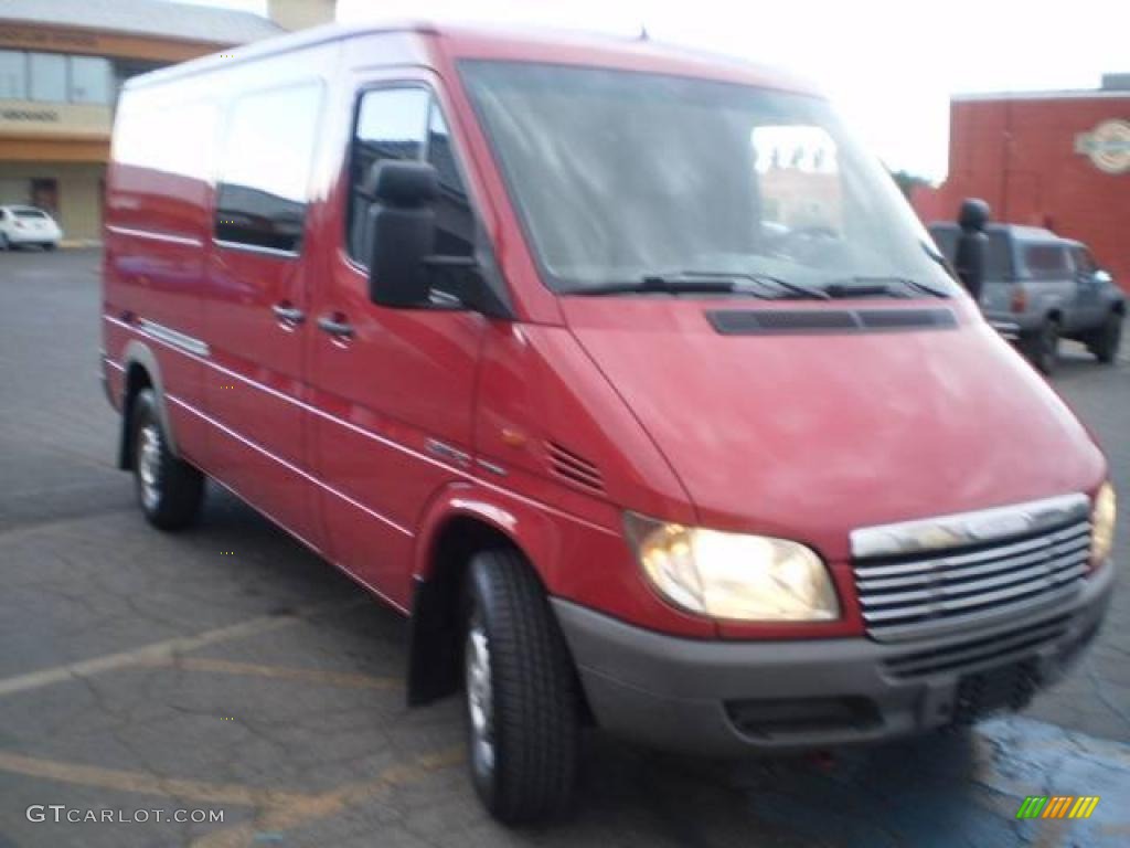 2003 Sprinter Van 2500 High Roof Cargo - Piedmont Red / Gray photo #12