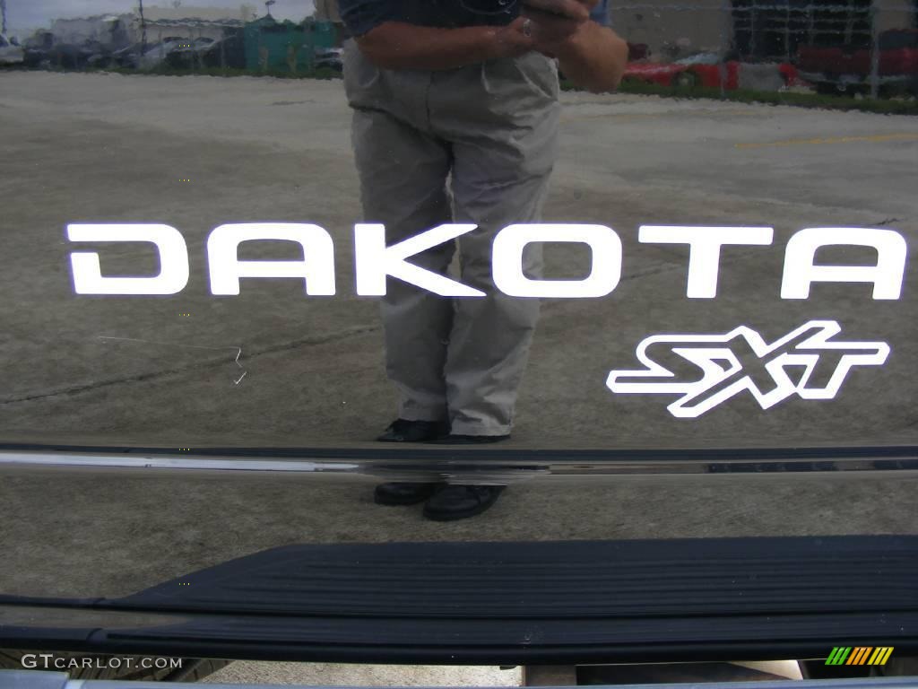 2004 Dakota SXT Club Cab - Black / Dark Slate Gray photo #20