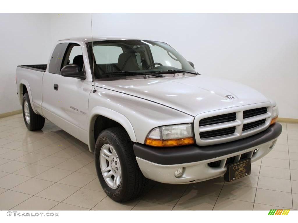 2002 Dakota Sport Club Cab - Bright Silver Metallic / Dark Slate Gray photo #1