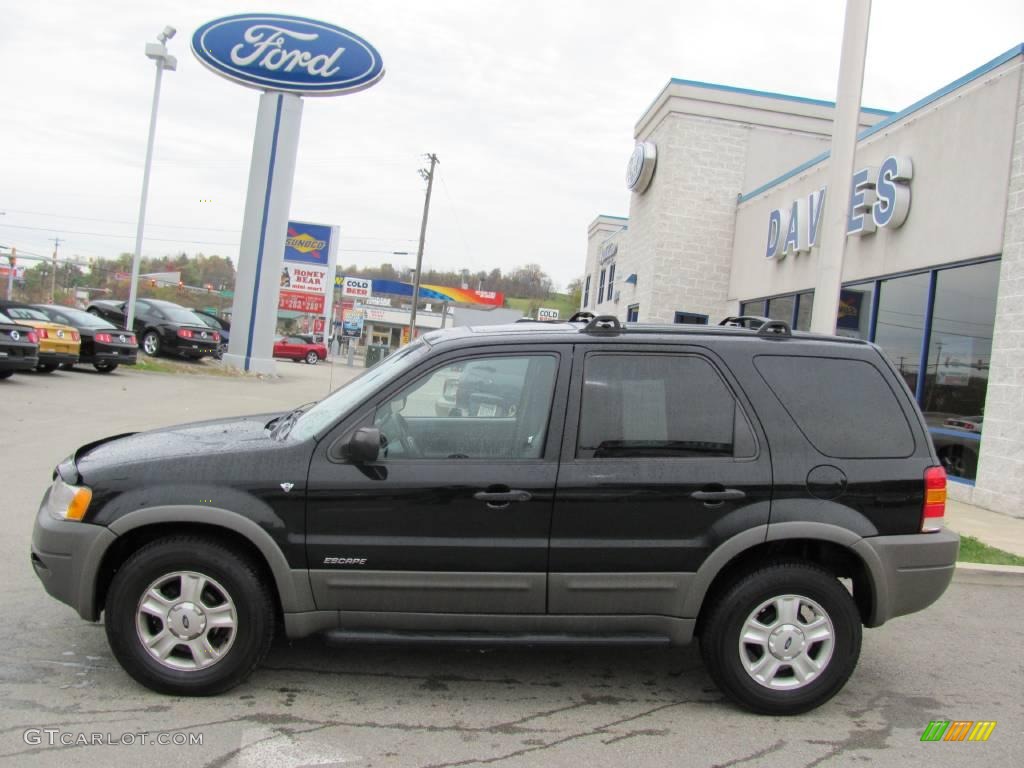2001 Escape XLT V6 4WD - Black / Medium Graphite Grey photo #2