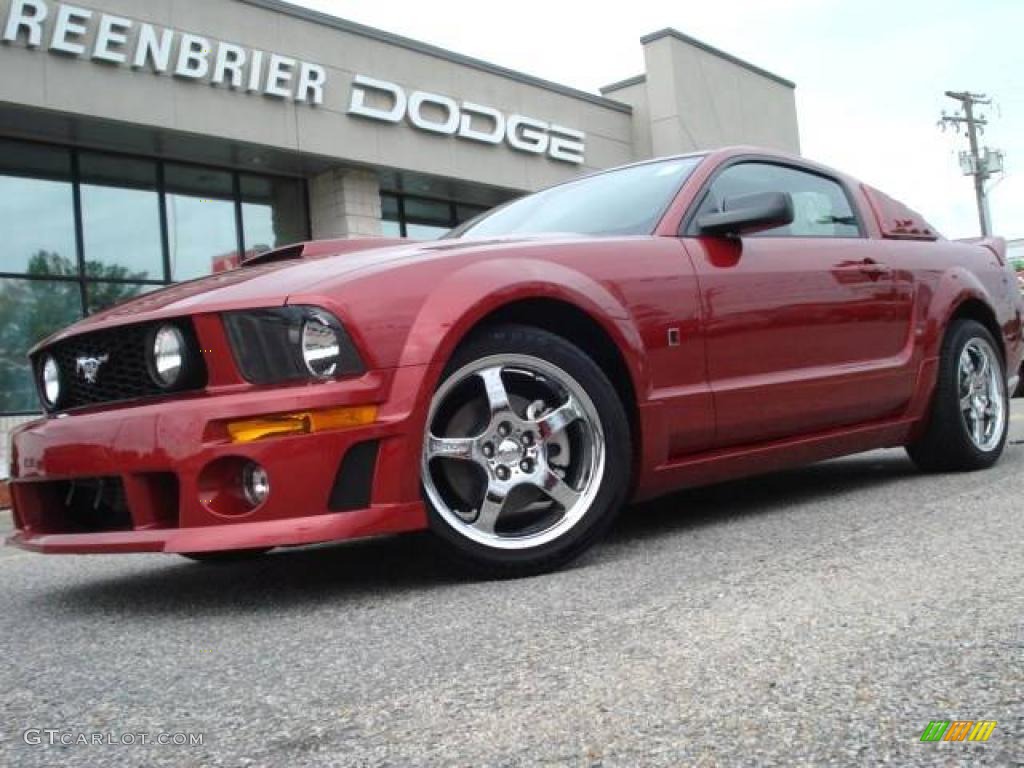 2007 Mustang Roush Stage 1 Coupe - Redfire Metallic / Dark Charcoal photo #1