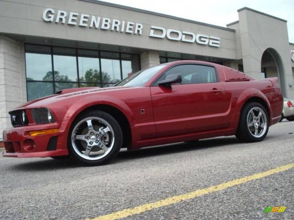 2007 Mustang Roush Stage 1 Coupe - Redfire Metallic / Dark Charcoal photo #2