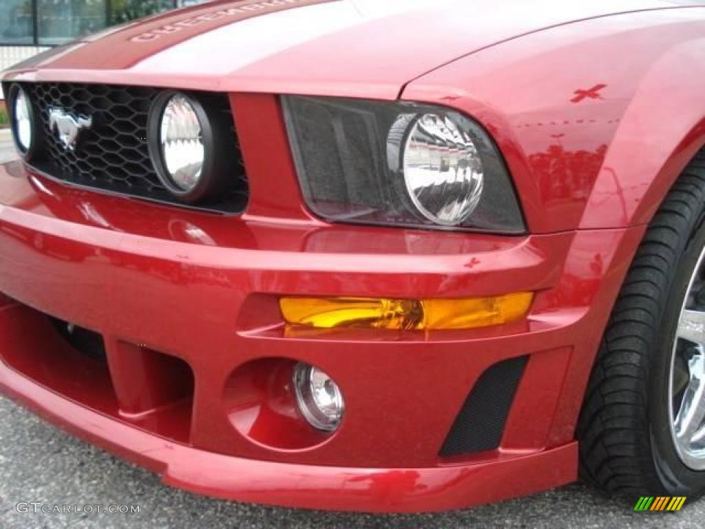 2007 Mustang Roush Stage 1 Coupe - Redfire Metallic / Dark Charcoal photo #13