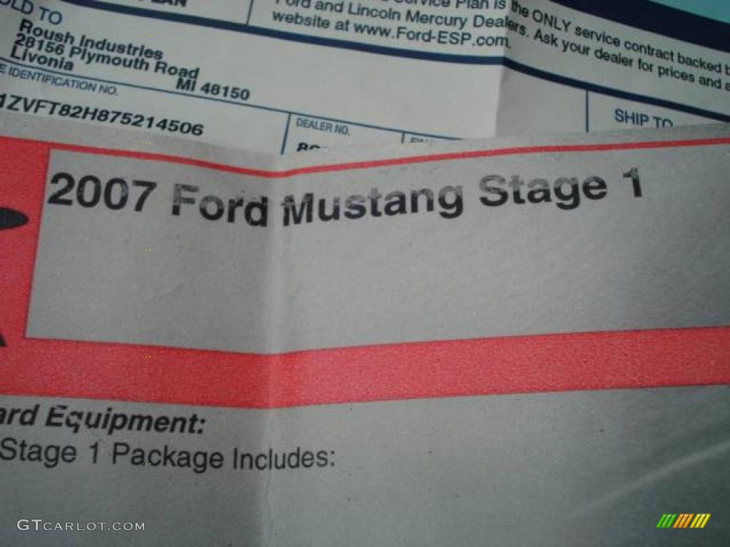 2007 Mustang Roush Stage 1 Coupe - Redfire Metallic / Dark Charcoal photo #49