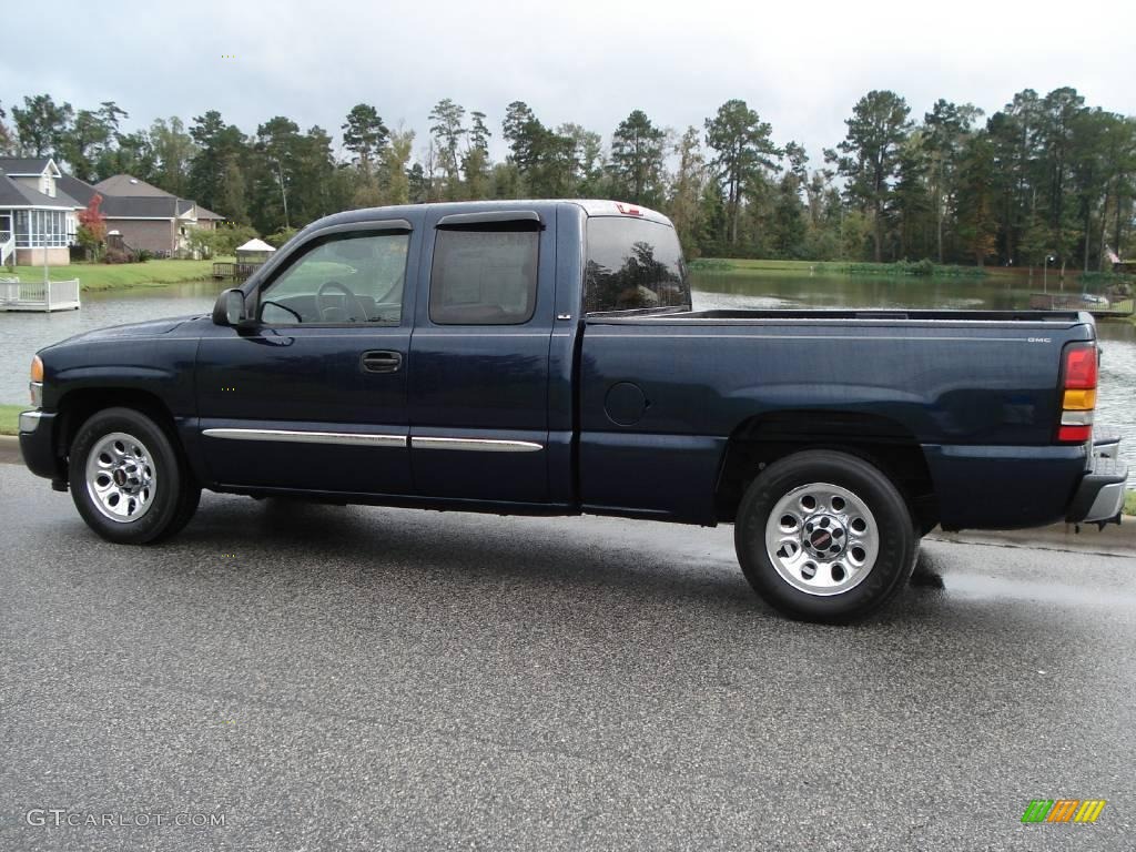 2005 Sierra 1500 SLE Extended Cab - Deep Blue Metallic / Dark Pewter photo #4