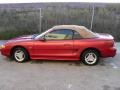 1996 Laser Red Metallic Ford Mustang V6 Convertible  photo #6