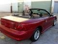 1996 Laser Red Metallic Ford Mustang V6 Convertible  photo #10