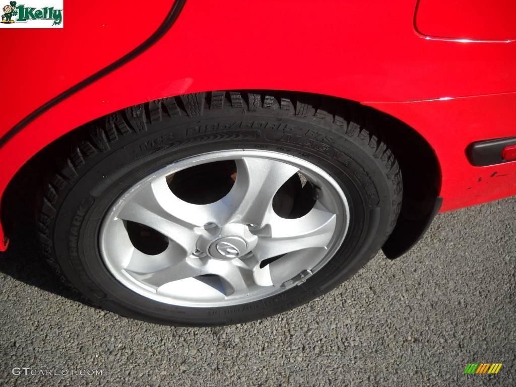 2001 Elantra GT - Cardinal Red / Gray photo #14