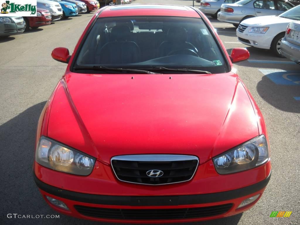 2001 Elantra GT - Cardinal Red / Gray photo #16