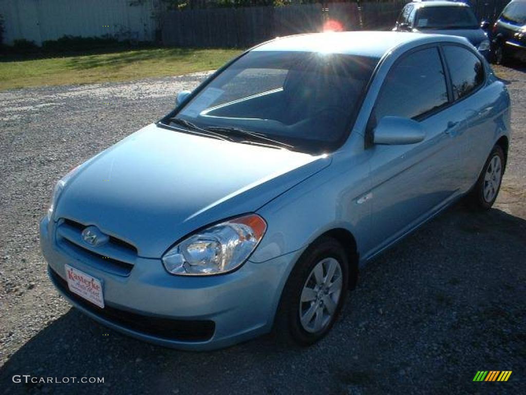 2008 Accent GS Coupe - Ice Blue / Gray photo #1
